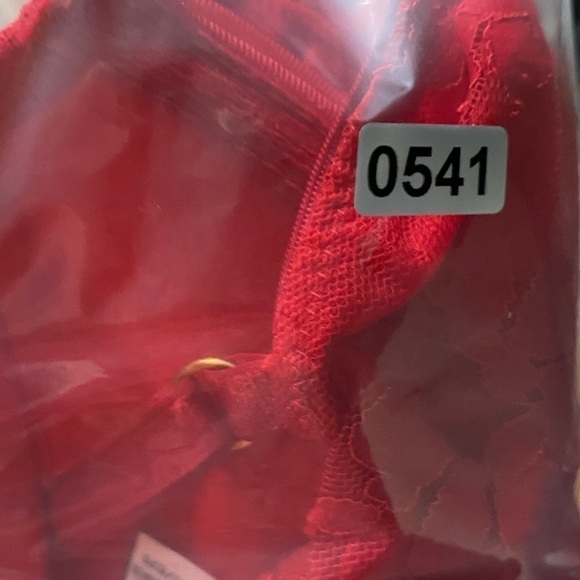 Victorias Secret Womens Bra 34C Red Gold Lace Push Up - Picture 10 of 10